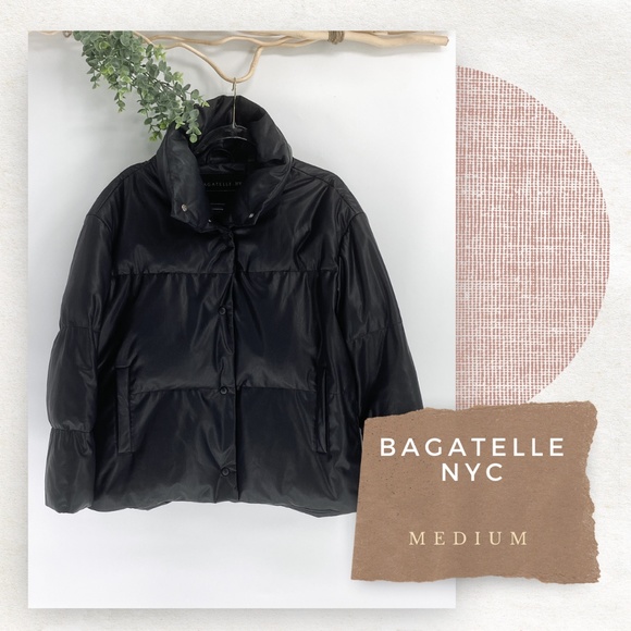bagatelle leather puffer